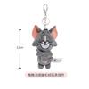 10cm Tom and Jerry Plush Keychain Mouse and Cat Cartoon Plushie Stuffed Animal Pou Doll for Kids Birthday Gift
