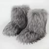 Women's Winter Fluffy Faux Fur Snow Boots, Comfortable Plush Warm Ankle Booties, Luxury Furry Fashion Outdoor Footwear