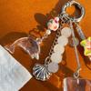 Retro Dolphin Flower Lace Bag Charm Cute Y2K Style Portable Decor for Girls Summer Island Trip Bag Accessories