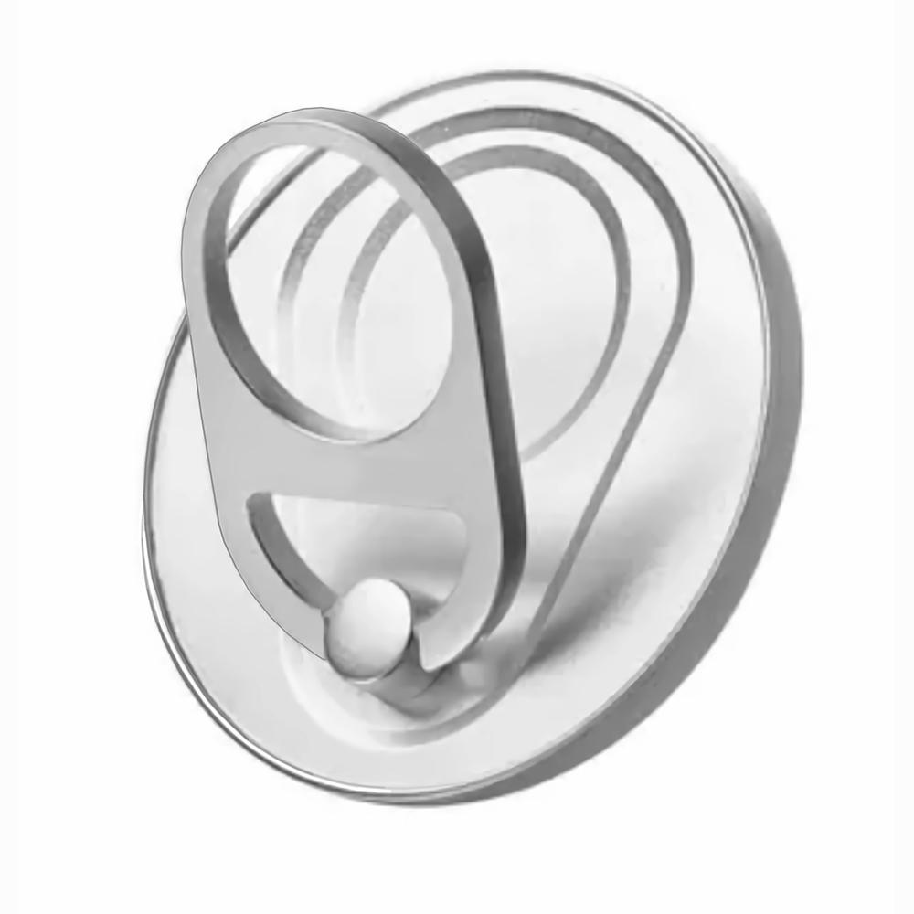 

For Magsafe Magnetic Zip Top Can 1Pcs Strong Suction Rotating 360 Wall Stickers Everywhere Folding Ring Phone Holder Alloy Porta срібний
