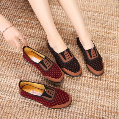 Light Soled Embroidered Shoe Women's Flat Bottomed Flat Heeled Retro Dance Shoes Women's Single Shoes Shallow Mouth and Breathable