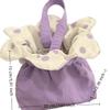 Canvas Drawstring Bag Nylon Irregular Handbag INS Flower Shape Bucket Bag  Vacation