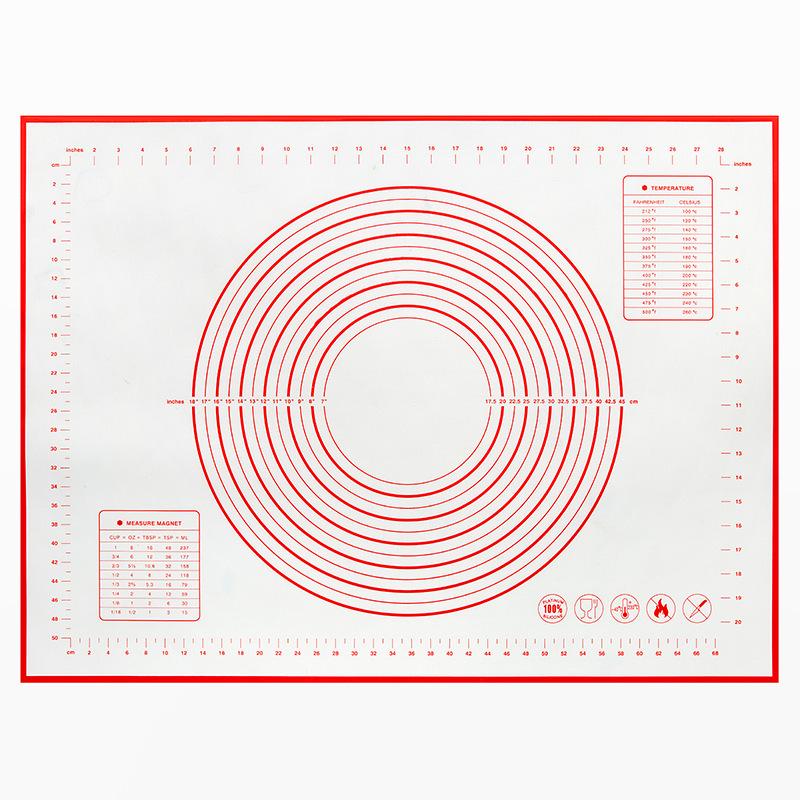Platinum Silicone Non-Slip, Non-Stick, Heat-Resistant Baking & Rolling Pad