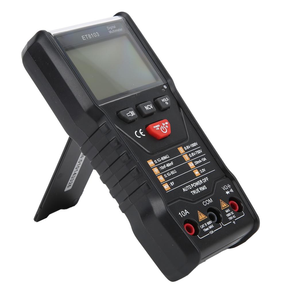ET8103 Intelligent Multimeter LCD Backlit Display Portable Digital Voltage Tester for Outdoor