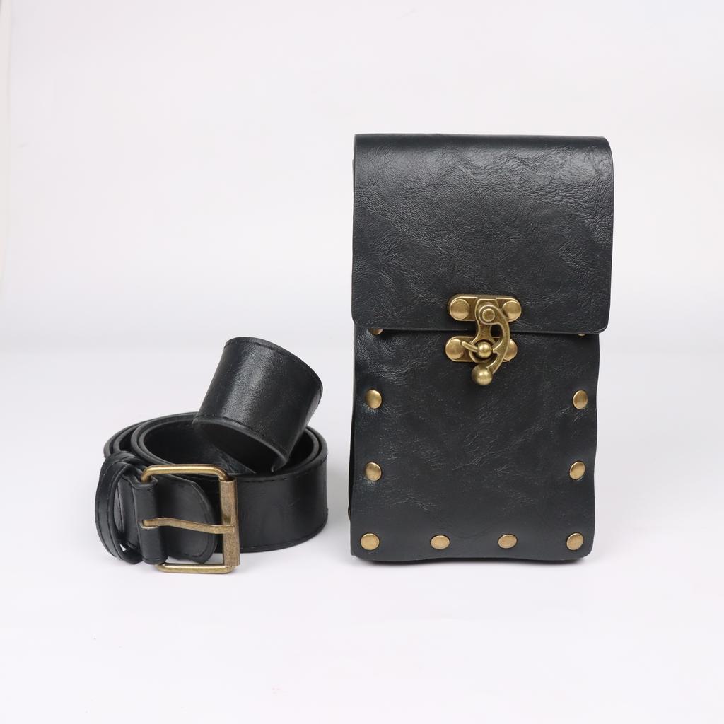 Alchemist Steampunk Fanny Pack Belt Bag Phone Wallet Magic Cork Potion Bottle Festival Renaissance Costume Vintage Accessories