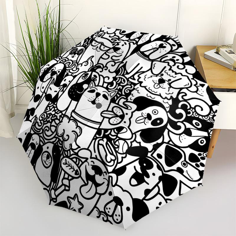 1pc Puppy Pet Automatic Open/close Umbrella, 8-Rib sturdy structure, Auto Folding/Opening, Portable Travel Umbrella for Women,231