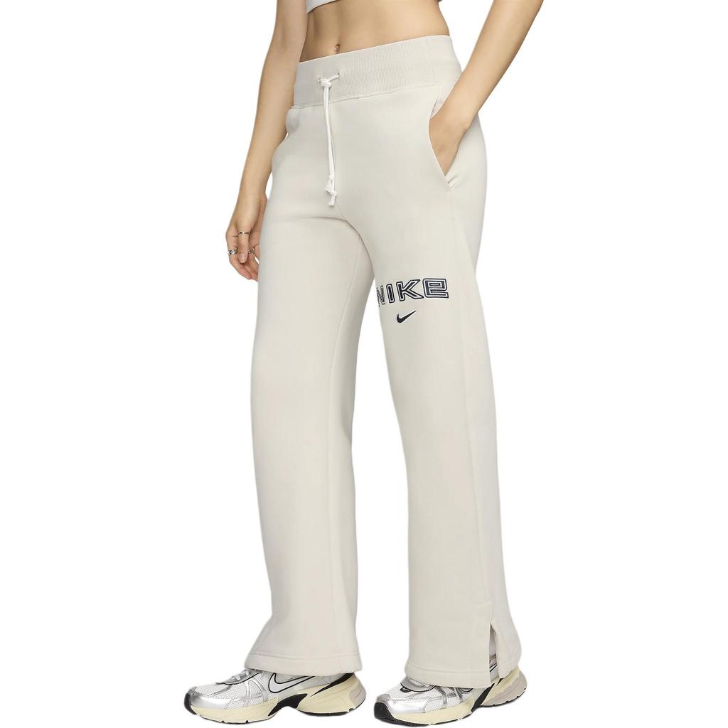 Nike Sportswear Phoenix FleeceLogo FW24 Casual Pants Women's Ecru FV7685-104