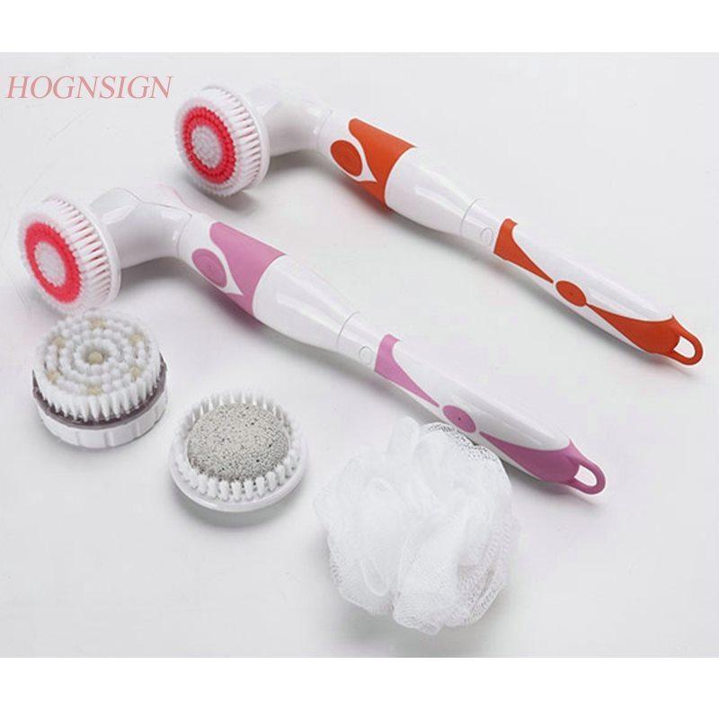 Electric Bath Brush Bathing Machine Shower Artifact Powerful Long Handle Soft Hair Adult Back Equipment Automatic Massage