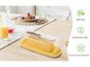 Rectangular Freshness Butter Box with Knife - Plastic Container for Cutting and Storage