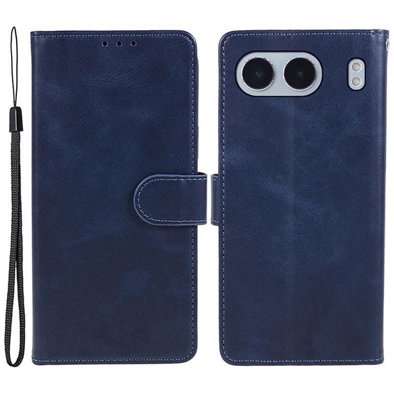 For OnePlus Nord 4 Case Card Holder Wallet PU Leather Phone Cover Calf Texture Wrist Strap