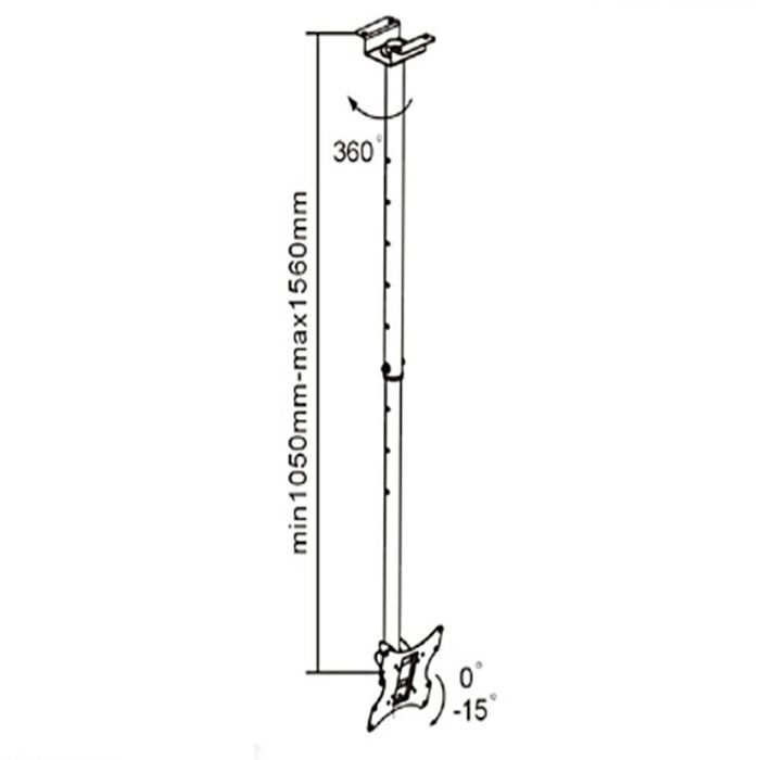 Support TV plafond - MACLEAN - MC-580 - Écrans 17-37 pouces - Charge max. 50kg - VESA 100x1