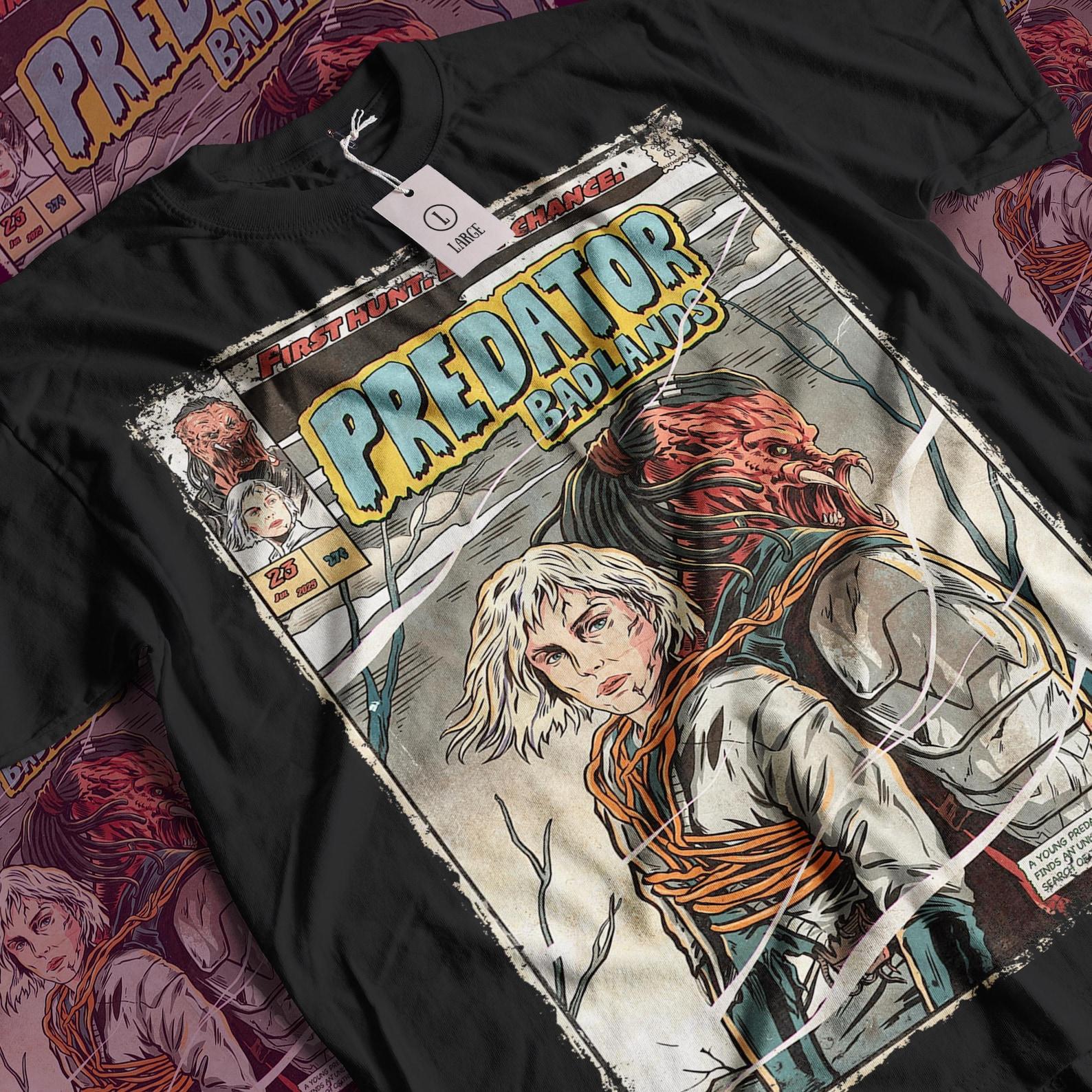 Predator Badlands T-Shirt: Vintage Sci-Fi Movie Graphic Tee M