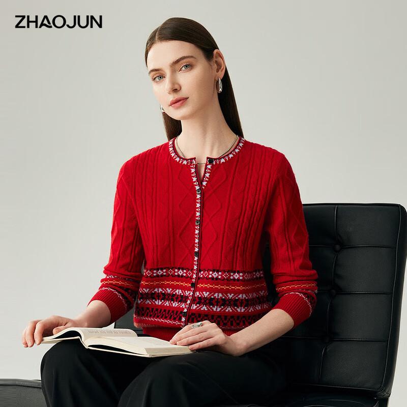 

Zhaojun Women s Fair Isle Cashmere Sweater L