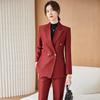 Women's Burgundy Two-Piece Business Suit