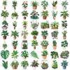 50pcs Cute Plants Green Aesthetic Stickers DIY Decoration Fridge Notebook Bike Phone Suitcase Cartoon Sticker PVC Wall Stickers