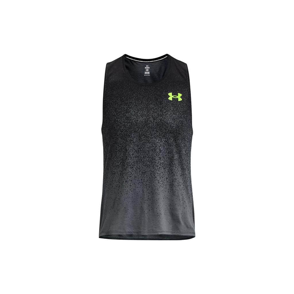 Under Armour Rush Logo Gradient Tank Men Tops Black 1377314-002