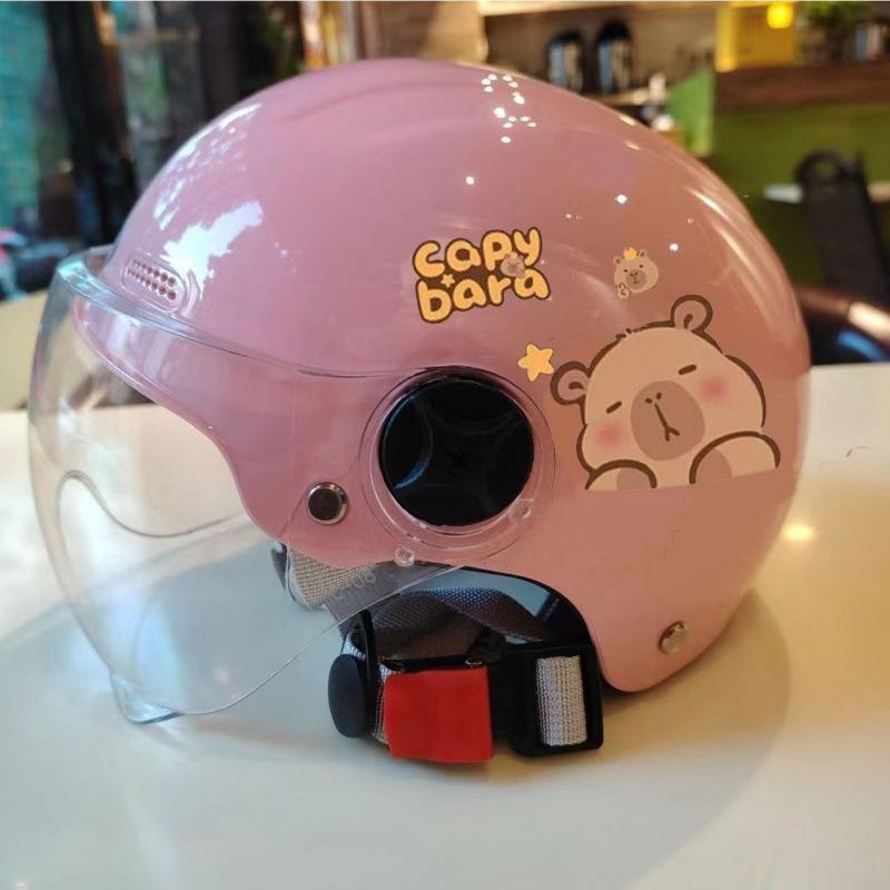 

Certified Cute Cartoon Helmet for Kids - Lightweight, Sun-Protective, Universal Fit, Multi-Season Use