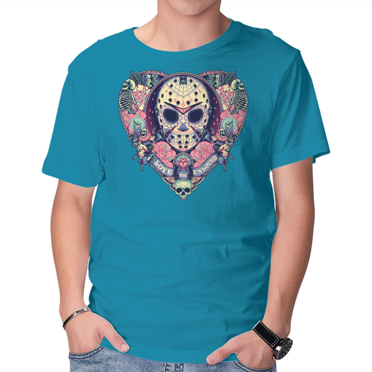 Unisex Crew Neck T-Shirt The Lovely Camper Graphic Short Sleeve Casual Tee XXXL
