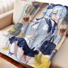 Game Gesnhin Impact Furina Cartoon Flannel Blanket Cover Warmth Soft Anime Blanket Multifunctional Decor Universal Blankets