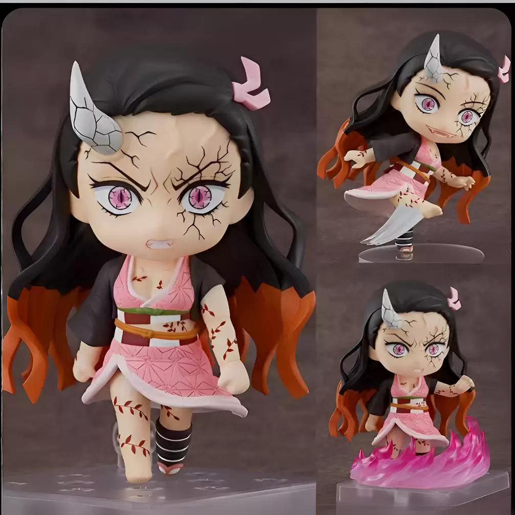 Demon Slayer Nendoroid Action Figures Tanjiro Kamado Nezuko Shinobu Kocho Mitsuri Kanroji Dolls Anime Fans Collectible Present