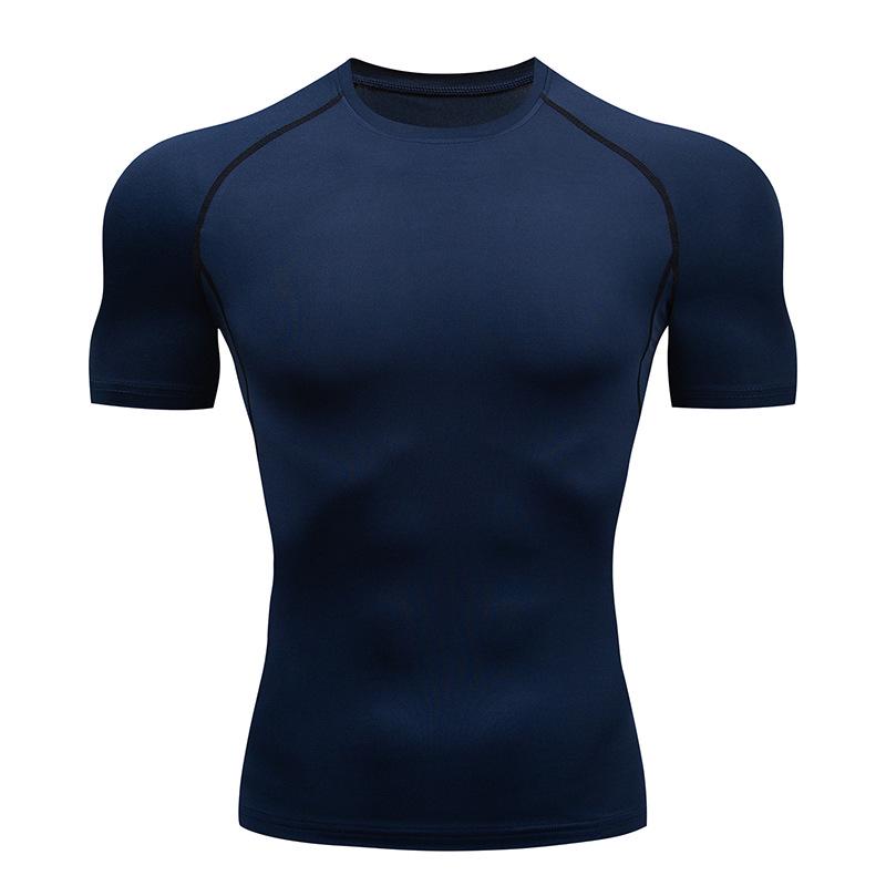 Men's Quick-Dry Sports Compression Short Sleeve Shirt for Running & Cycling