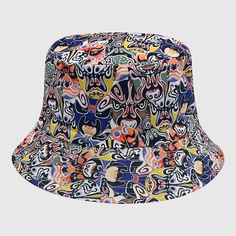 Dye Fisherman Tie Hat Uv Protection Assorted Colors Print Butterfly Cat Cap Leaf