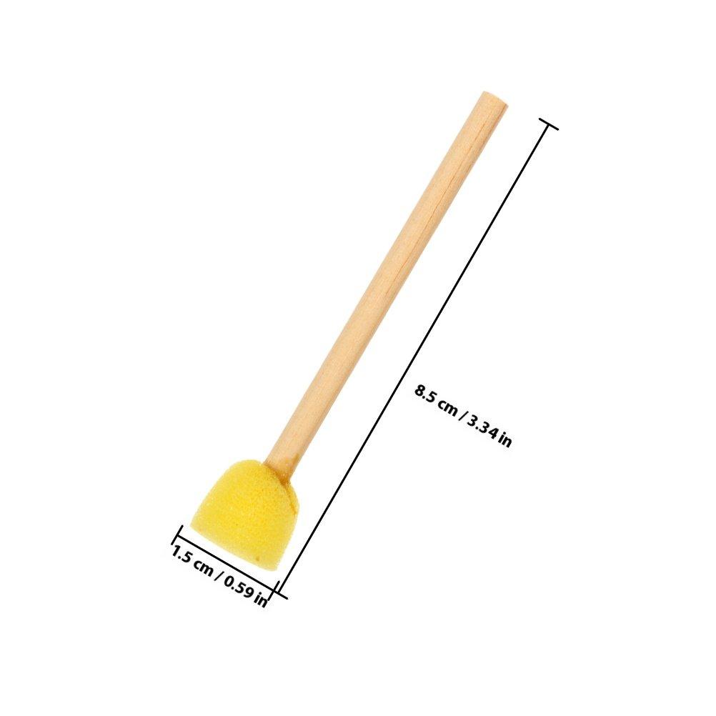 

20Pcs Foam Round Brushes Wooden Handle Painting Tools for Kids Children s Art Supplies DIY Craft Sponge Set Sponge Painting