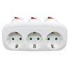 1To3 EU Extension Socket with ON/OFF Switch,Solves Few Outlets Issue, Safe & Easy To Use, Ideal for Home/Office/Travel