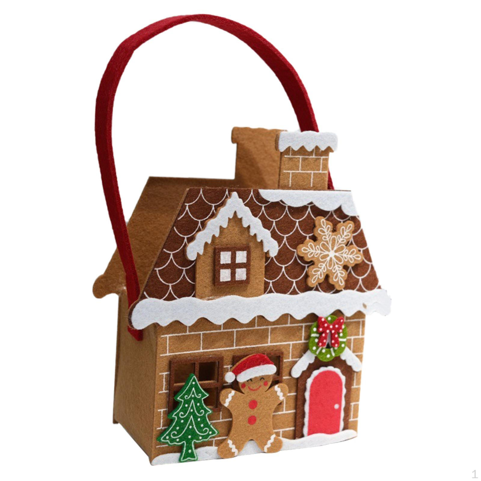 

Рождественский подарочный пакет войлочный пряничный домик новинка печенье праздничная рождественская упаковка подарков Style B