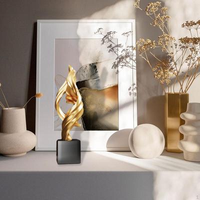 Abstrakte Kunststatue, dekorative Statuen, Souvenir, Harzfigur, Schreibtisch-Skulptur für Kaffee