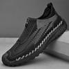 Sommer Menn Breather Mesh Fritidssko Herre Loafers Komfortable gåsko Mokkasiner Mann Flats Sko