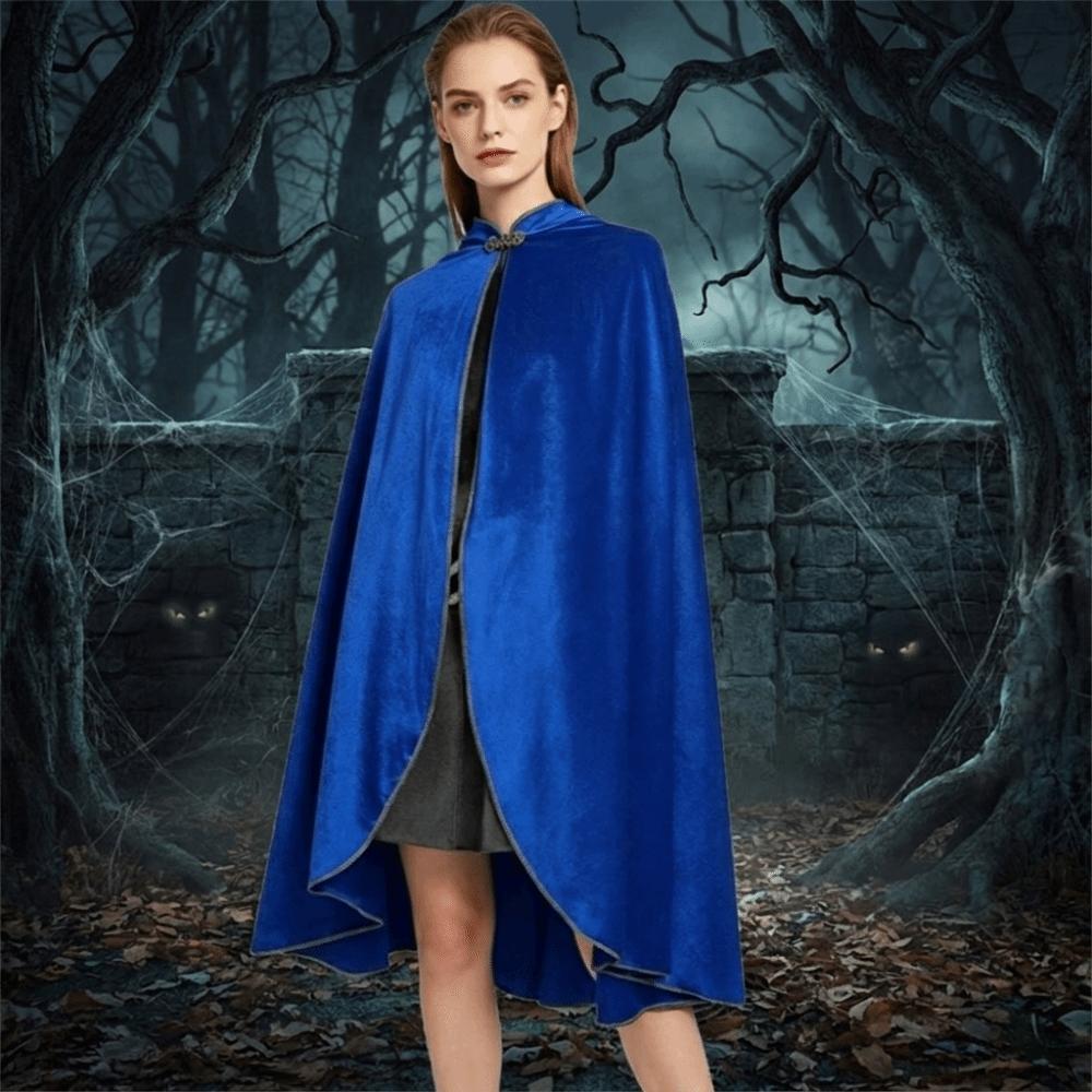Solid Color Halloween Cloak Washable Durable Velvet Cape Gothic Costume Cape Carnival Festival