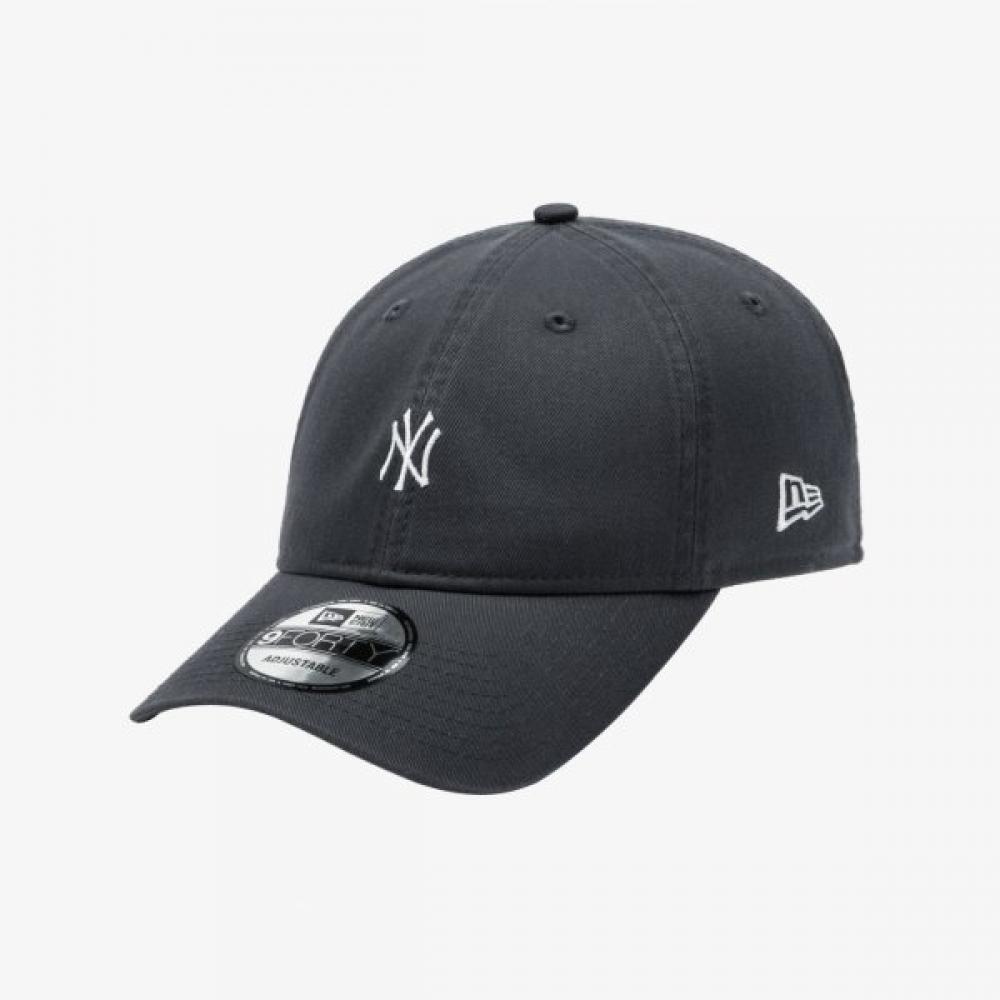 New Era Mlb New York Yankees Mini Logo Unstructured Ballcap Dark Graphite 145618 GREY/OSFM
