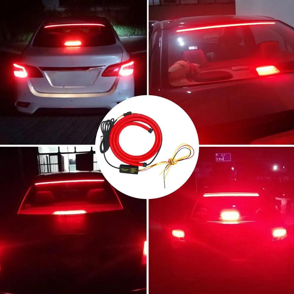 Car LED Brake LED Strip LightWaterproof Tailgate Strip Warning Strobe Emergency Flashing Driving Brake Turn Signal Lamp,100cm.