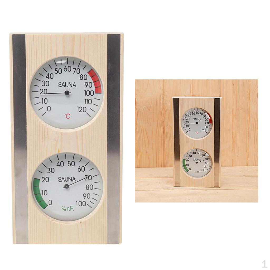 Wooden Sauna Hygrothermograph Hygrometer Indoor Humidity Temperature Measurement Room