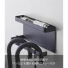 Yamazaki Magnetic Umbrella Holder with Tray, Black, Approx. W20 X D7 X H9.5cm, Smart Umbrella Stand for Entryway Storage with Hooks, 5042
