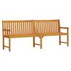 Garden Bench 1 Seat 219 x 55.5 x 90 cm Solid Acacia Wood