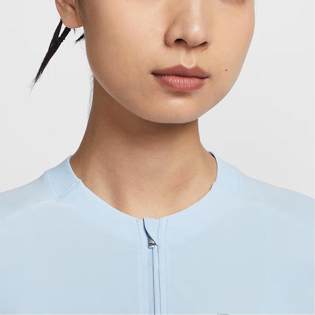 Nike Court Advantage Dri-FIT Solid Skin-Friendly Comfortable Quick-Dry Tennis Shirt Women Tops Sky-Blue FZ6738-441