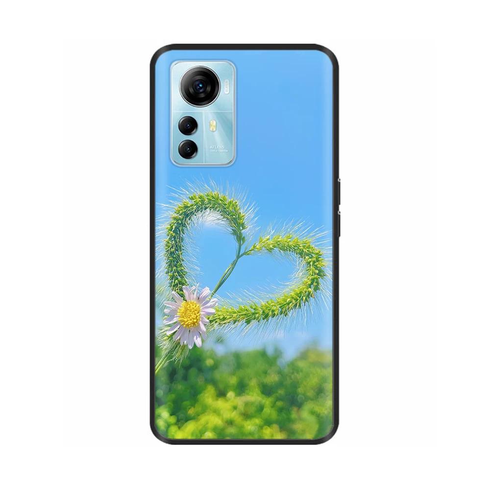 Cute Phone Case For Blade A72s 4G Case Flower Cartoon Painted Soft Silicone Fundas for ZTE Optus X Max A 72s Cover Protective