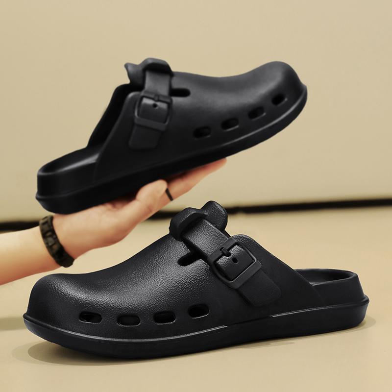Summertime Breathable Mens Sandal Shoes OutsideIndoor Bathroom Slide Shoes Eva Men Anti-Skid Beach Sandalies Flat Daily Wear Shoes