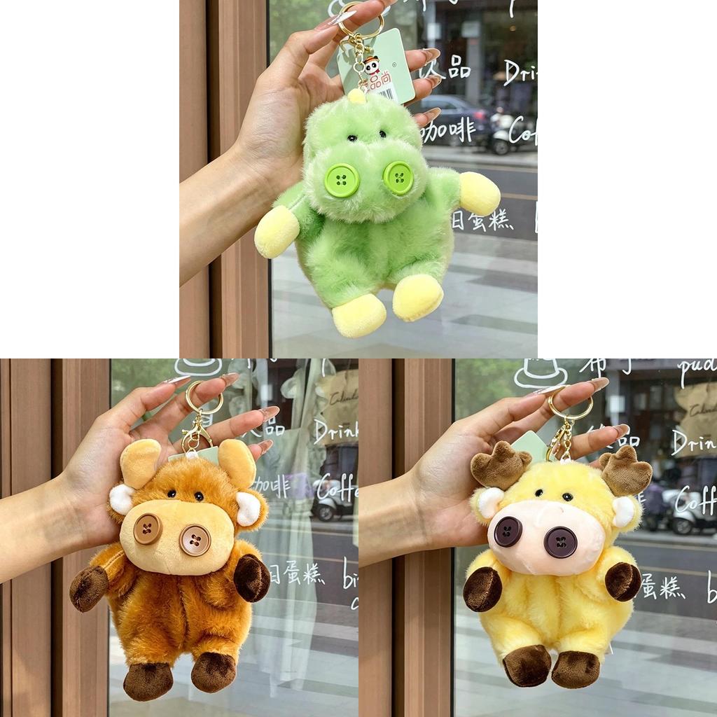 Plush Button Series Monkey Plush Toy For Backpack Decor Gift For Kids And Teens