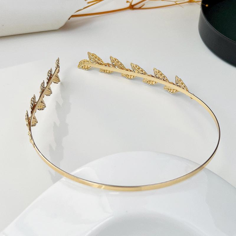 Bride Leaf Hairband Party Metal Leaf Hair Accessory Elegant Crown Headband Leaf Hairpin