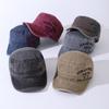 Gewassen Jongeren Borduurletter Militaire Hoed Vintage Amerikaanse Mannen en Vrouwen Platte Top Hoed Schaduw Buiten Hoed Militaire Hoed
