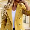 Damesjas Reverskraag Zakken Effen kleur Dubbelrijig Slim fit Thermisch Lange mouwen Forenzen Daten Lente Herfst Winter Jas