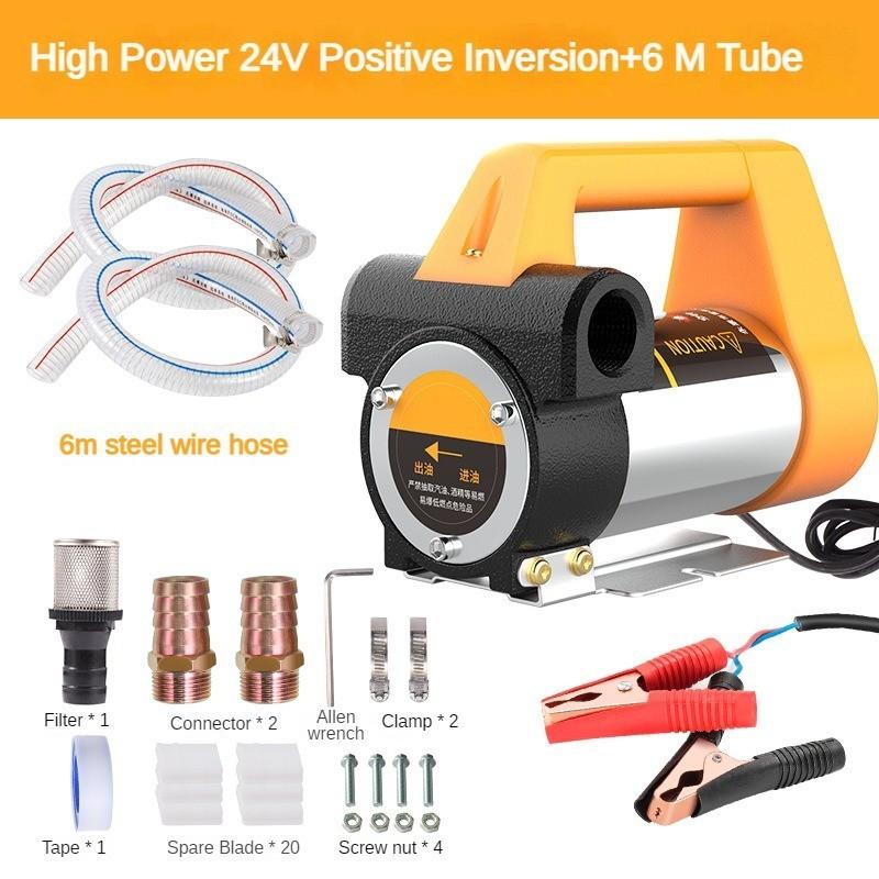 12V/24V High Speed Electric Oil Pump Small Portable Diesel Pump 780W High Power Self Priming Refueling Pump