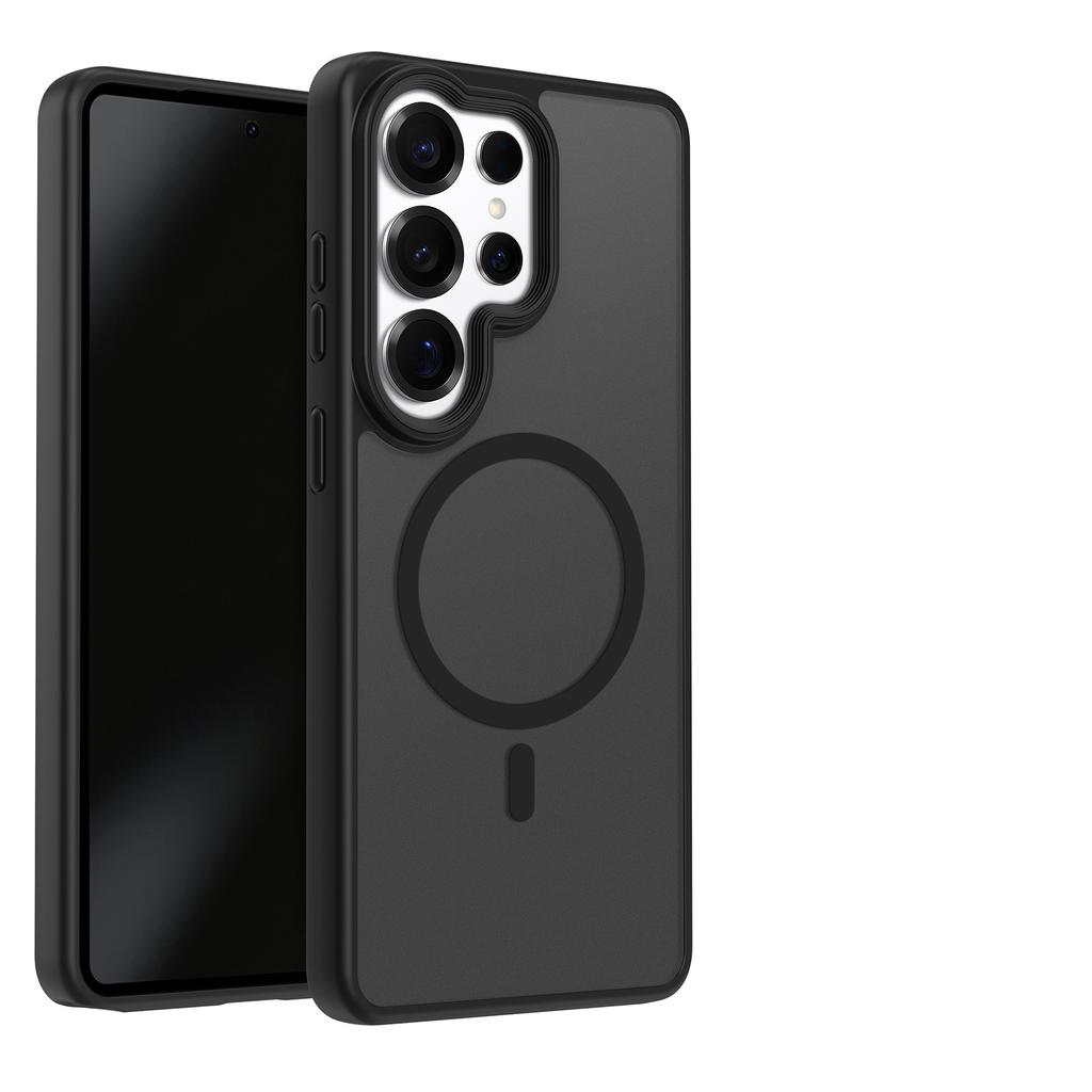 Applicable To Redmi A7 4G Black Skin-sensitive Magnetic Mobile Phone Case 2.0 Thickened S26ULTRA Dirt-resistant and Anti-drop Protective Case