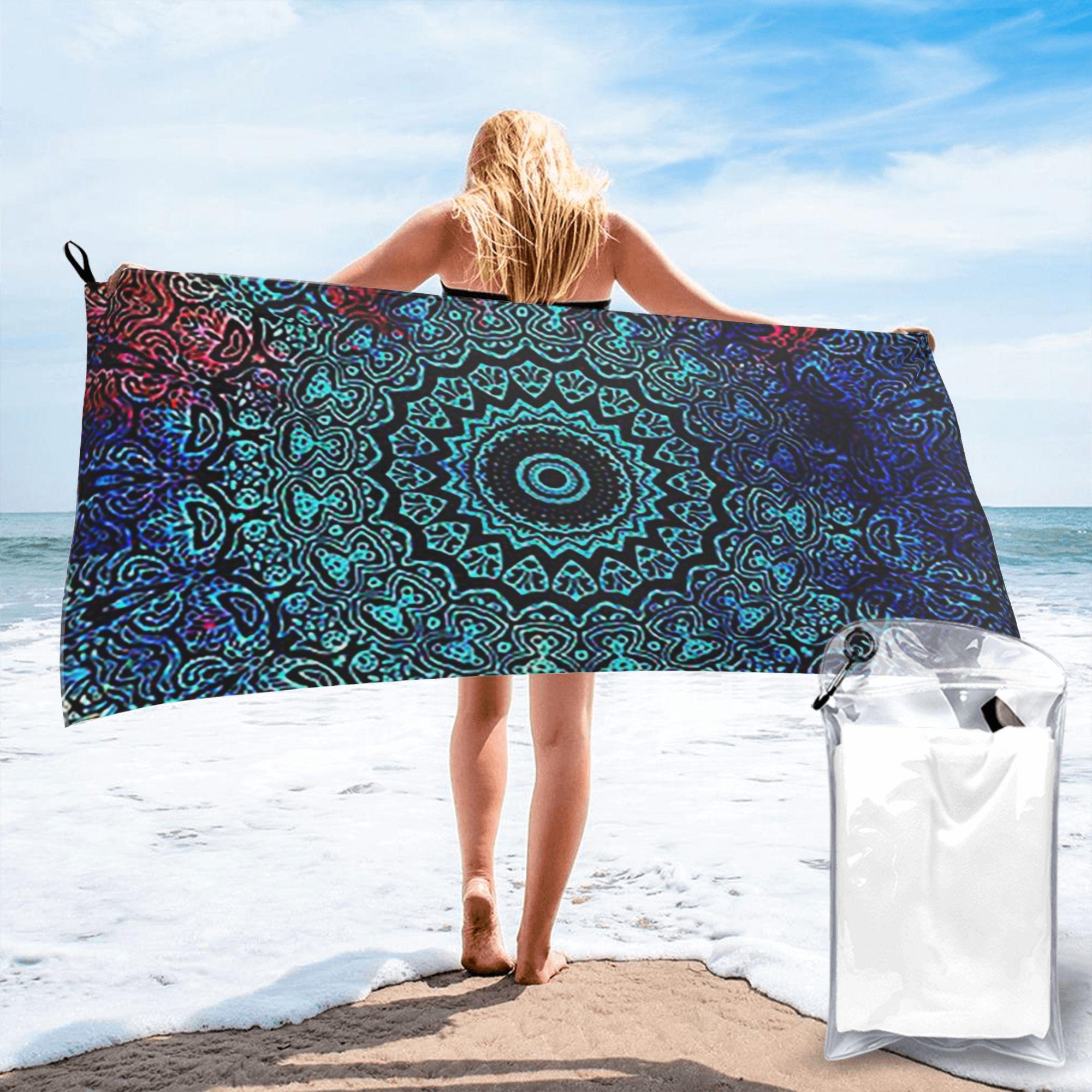 

Bohemian Passion Mandala Zen Yoga Meditation Beach Towel Soft Microfiber Quick Dry Absorbent Quick Towels For Bath W30*H60(CM)