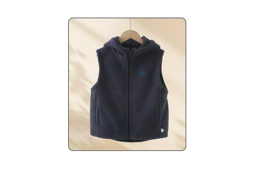 Kid's Fleece Hooded Vest - Autumn/Winter Style for Boys & Girls