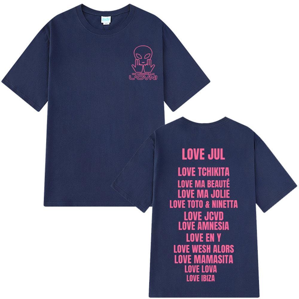 Rapper Jul Love Jul Fashion Graphic T-shirt Women Hip Hop Short Sleeve Cotton Aesthetic Trendy T-shirts Streetwear