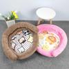 INS Pet Nest Sofa Nest Cat and Dog Universal Printing Nest Autumn and Winter Cat Nest Dog Nest Warm Dog Sleeping Basket Pet Sleeping Mat